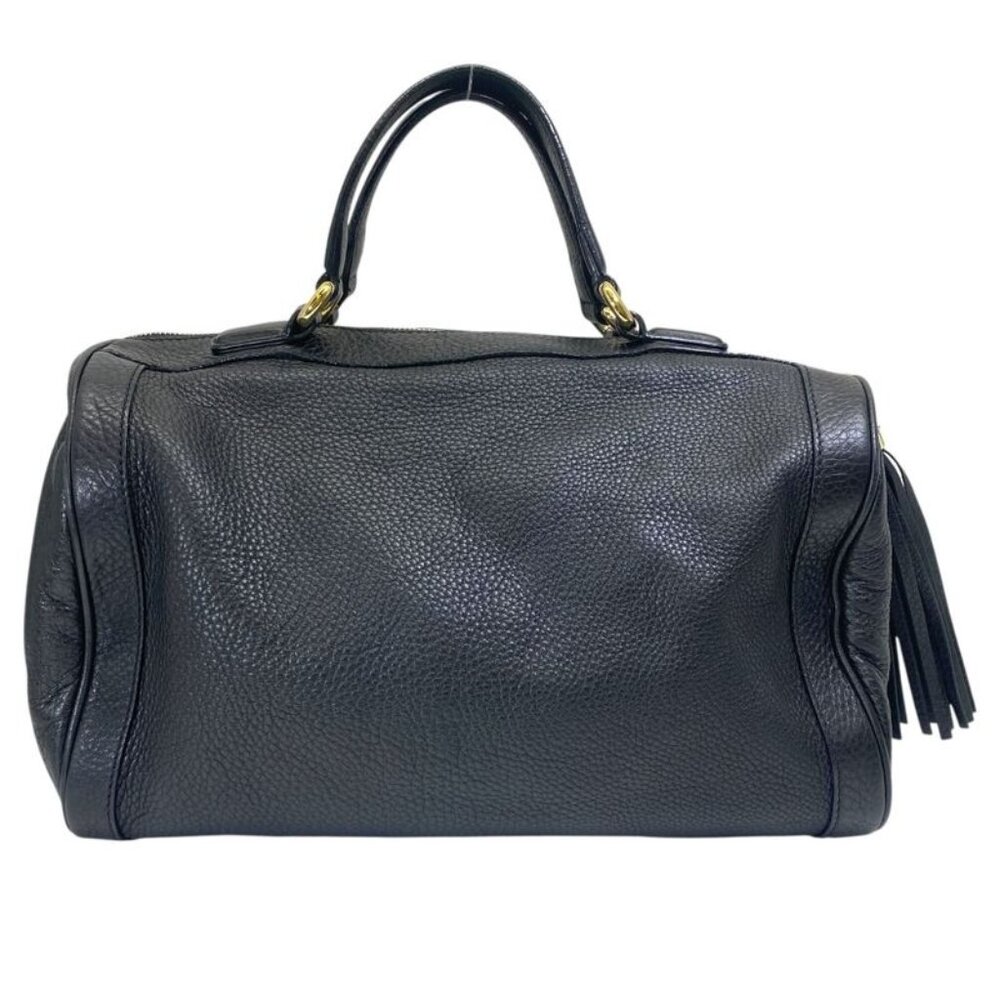 Gucci Soho Leather Mini Boston Bag Interlocking GG Logo Black - Picture 1 of 10